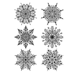 Art Gone Wild Swirly Snowflakes - Cling Stamp Set - Lilly Grace Crafts