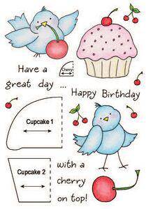 Cupcake Birdy Honeypop Clear Set - Lilly Grace Crafts