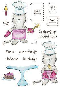 Baking kitty honeypop clear set - Lilly Grace Crafts