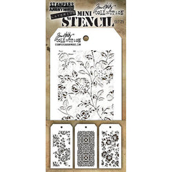 Art Gone Wild Tim Holtz Mini Stencil Set 25 - Lilly Grace Crafts