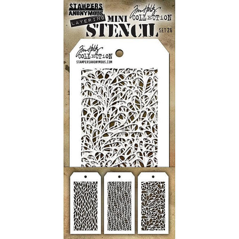 Art Gone Wild Tim Holtz Mini Stencil Set 26 - Lilly Grace Crafts