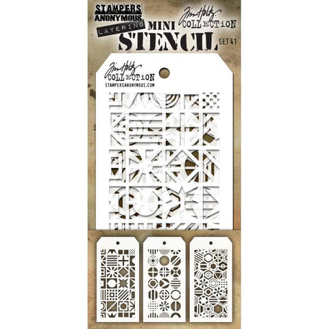 Art Gone Wild Mini Stencil Set #41 (3 Ea.) - Lilly Grace Crafts