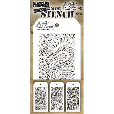 Art Gone Wild Mini Stencil Set #47 Set of 3 - Lilly Grace Crafts