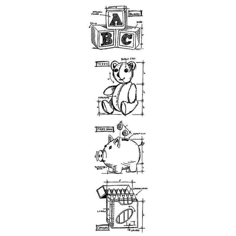 Art Gone Wild Childhood Mini Blueprints Strip - Lilly Grace Crafts