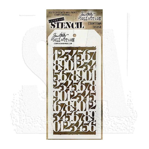 Art Gone Wild Countdown Tim Holtz Stencil - Lilly Grace Crafts