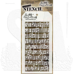 Art Gone Wild Tim Holtz Layering Stencil Concerto - Lilly Grace Crafts