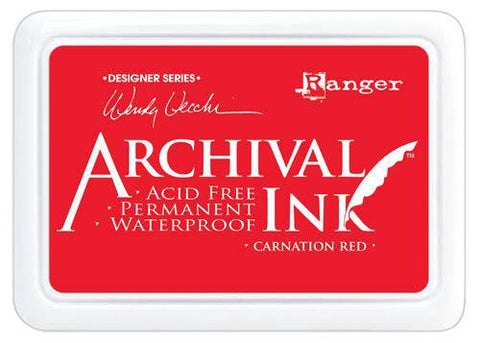 Ranger Industries Carnation Red Archival Ink Pad - Lilly Grace Crafts