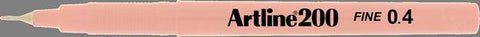 Artline Artline EK200 Apricot 0.4 pen - Sold in boxes of 12s - Lilly Grace Crafts
