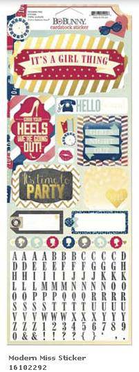 Modern Miss Sticker - Lilly Grace Crafts