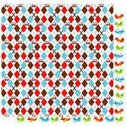 Transportation Argyle 12x12 25 sheets - Lilly Grace Crafts