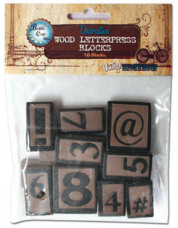 Bottle Cap Crafts 16pc Letter Press Set - Number/Symbol - Lilly Grace Crafts