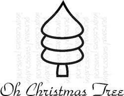 Christmas Clear Stamp - Oh Christmas Tree - Lilly Grace Crafts