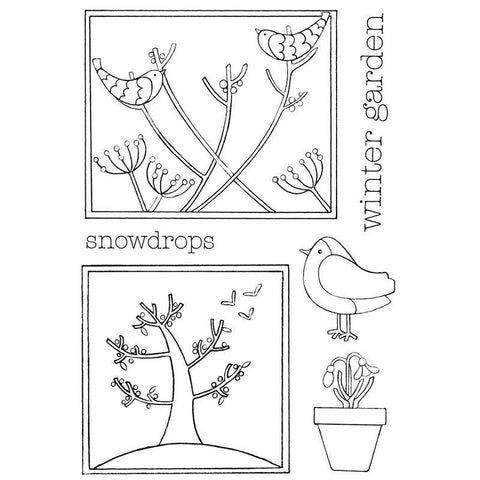 Clear Stamps Beth Hughes Winter Garden Clear Stamp Set - Lilly Grace Crafts