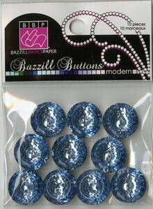 Bazzill Evening Surf (Blue) Modern Buttons - Lilly Grace Crafts