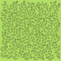 Bazzill 12x12 Fancy Leaves Lemon Lime (15) - Lilly Grace Crafts