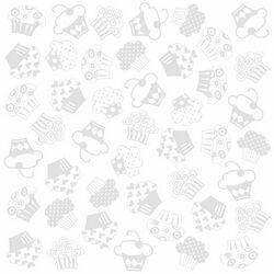 Bazzill 12x12 Cupcake Bazzill White (15) - Lilly Grace Crafts