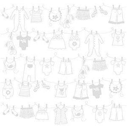 Bazzill 12x12 Clothesline Lily White (15) - Lilly Grace Crafts