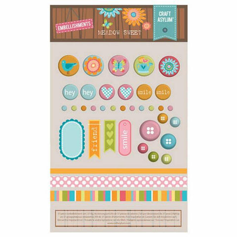 Meadow Sweet - Embellishments Set 37pcs - Lilly Grace Crafts