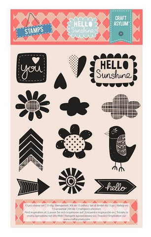 Hello Sunshine - Stamp Sets 13pcs Clear Stamps - Lilly Grace Crafts