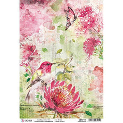 Ciao Bella Hummingbird - Rice Paper 5 Sheets - Lilly Grace Crafts