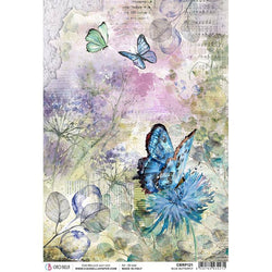 Ciao Bella Blue Butterfly - Rice Paper 5 Sheets - Lilly Grace Crafts