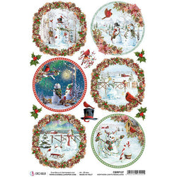 Ciao Bella Piuma Rice Paper A4 - Northern Lights Medallions - Lilly Grace Crafts