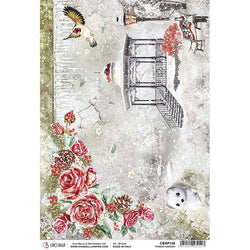 Ciao Bella Piuma Rice Paper A4 - Frozen Garden - Lilly Grace Crafts