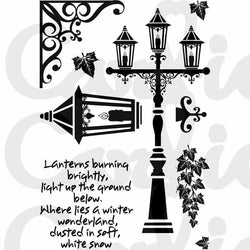 Card-io Stamps Vintage Lanterns Clear Stamp Set - Lilly Grace Crafts