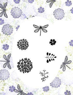 Card-io Stamps Majestix Clear Peg Stamp Dragonfly Garden - Lilly Grace Crafts