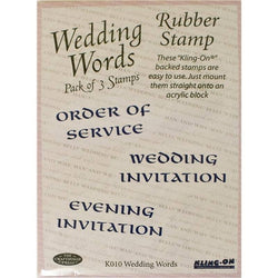 Finhaven CHP Wedding Words Rubber Cling Stamp Set - Lilly Grace Crafts