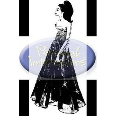 Finhaven TR Marilyn Black Dress Rubber Cling Stamp - Lilly Grace Crafts