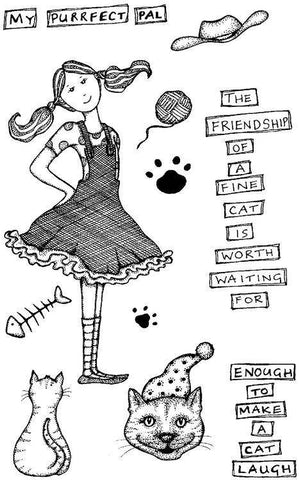 Lindsay Mason Designs A6 My Purrfect Pal Clear Stamp - Lilly Grace Crafts