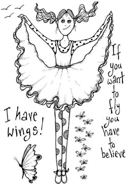 Lindsay Mason Designs I can fly Clear Stamp - Lilly Grace Crafts