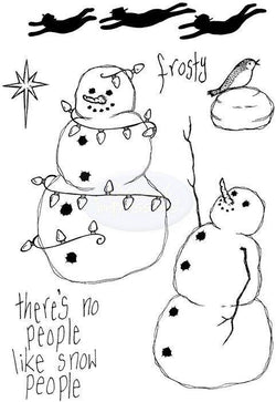 Lindsay Mason Designs Flying Snowmen Clear Stamp - Lilly Grace Crafts