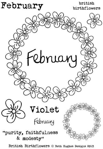 British Birthflower February Beth Hughes - Lilly Grace Crafts