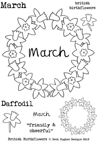 British Birthflowers March Beth Hughes - Lilly Grace Crafts