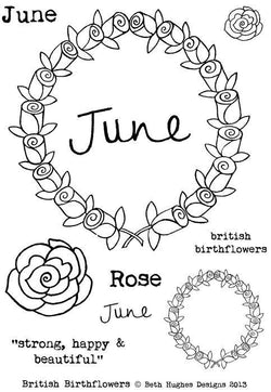 British Birthflowers June Beth Hughes - Lilly Grace Crafts