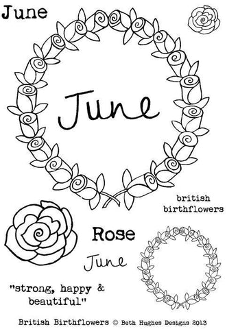 British Birthflowers June Beth Hughes - Lilly Grace Crafts