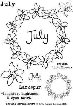 British Birthflowers July Beth Hughes - Lilly Grace Crafts