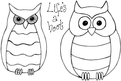 Lindsay Mason Designs Zendoodles Owls Clear Stamp - Lilly Grace Crafts