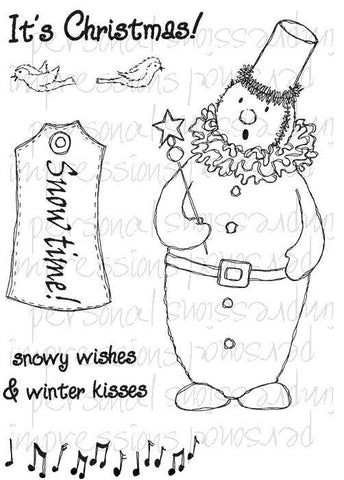 Lindsay Mason Designs Snow Time Snowman A6 Clear Stamp - Lilly Grace Crafts