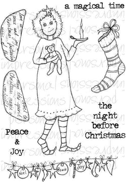 Lindsay Mason Designs Doo Lally Pip Night Before Christmas Clear Stamp - Lilly Grace Crafts