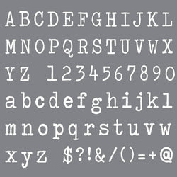 DecoArt Typeface 8x8 Stencil - Lilly Grace Crafts