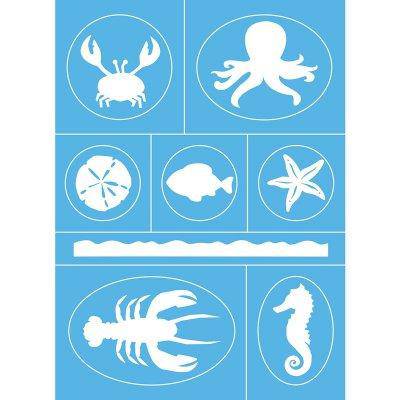 DecoArt Sea Life  Stencil - Lilly Grace Crafts