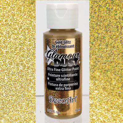 DecoArt Glamour Dust Gold Glitz Ultra Fine Glitter Paint 2oz. - Lilly Grace Crafts