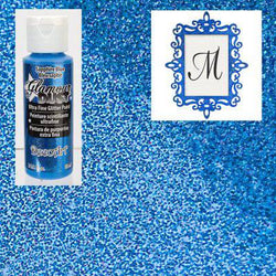 DecoArt Glamour Dust Sapphire Blue Ultra Fine Glitter Paint 2oz. - Lilly Grace Crafts