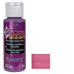 DecoArt Glamour Dust Magenta Ultra Fine Glitter Paint 2oz. - Lilly Grace Crafts