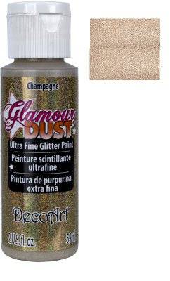DecoArt Glamour Dust Champagne Ultra Fine Glitter Paint 2oz. - Lilly Grace Crafts