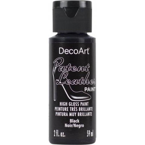 DecoArt Black Patent Leather 2oz - Lilly Grace Crafts