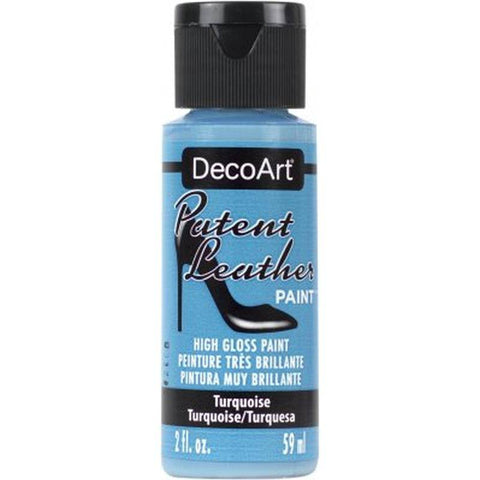 DecoArt Turquoise Patent Leather 2oz - Lilly Grace Crafts